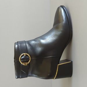 Tory Burch Ankle Boots Black Leather Size 6M